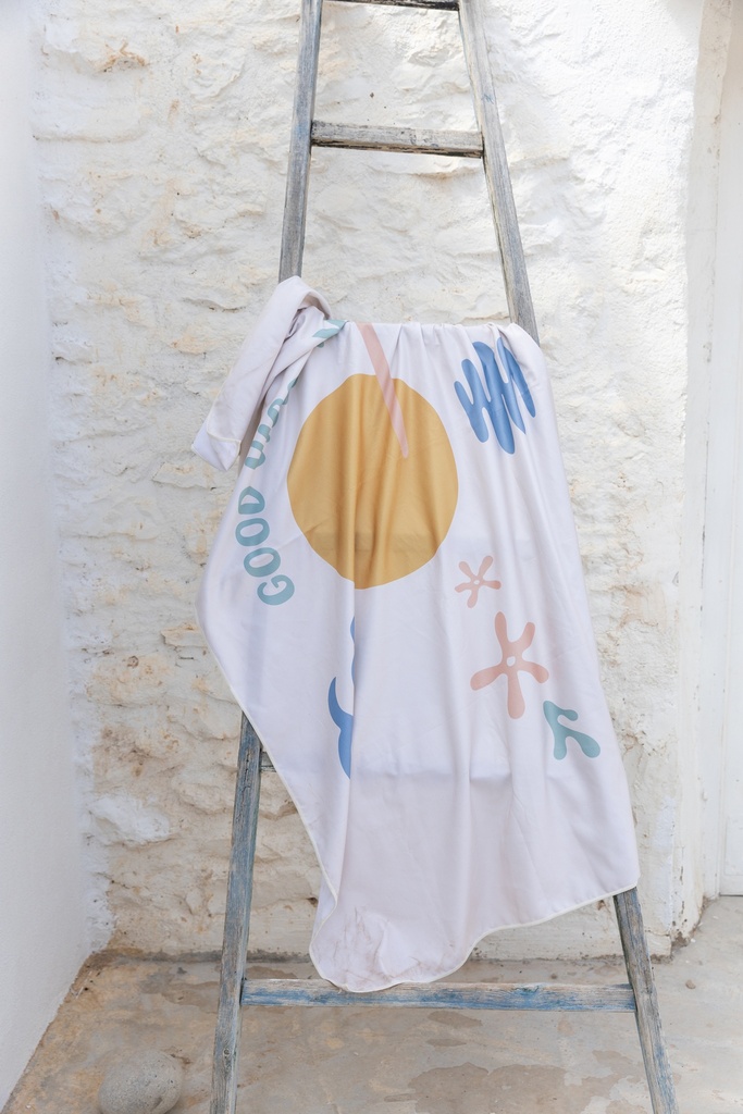 Toalla microfibra "Good Vibes" 80 x 140 cm