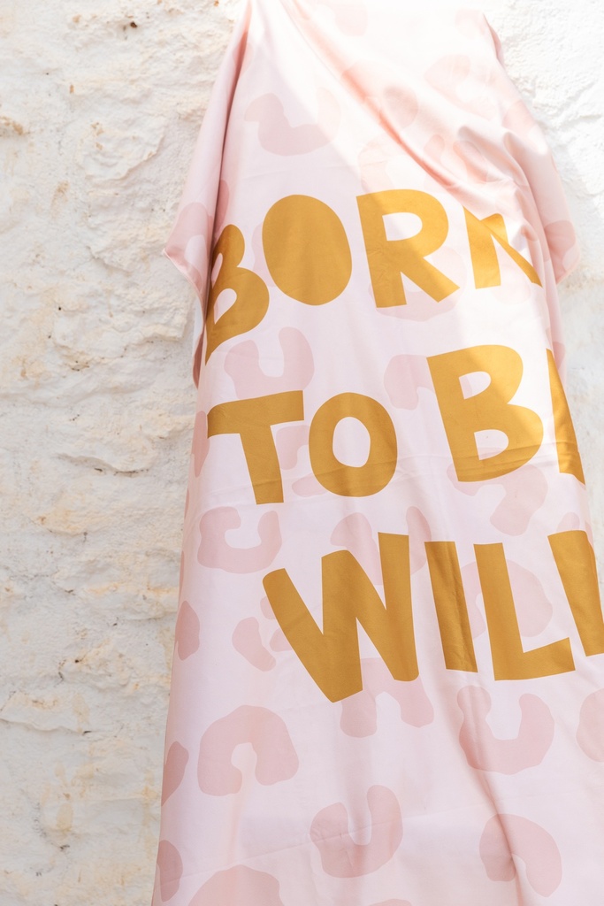 Toalla microfibra "Born to be wild" 80 x 140 cm