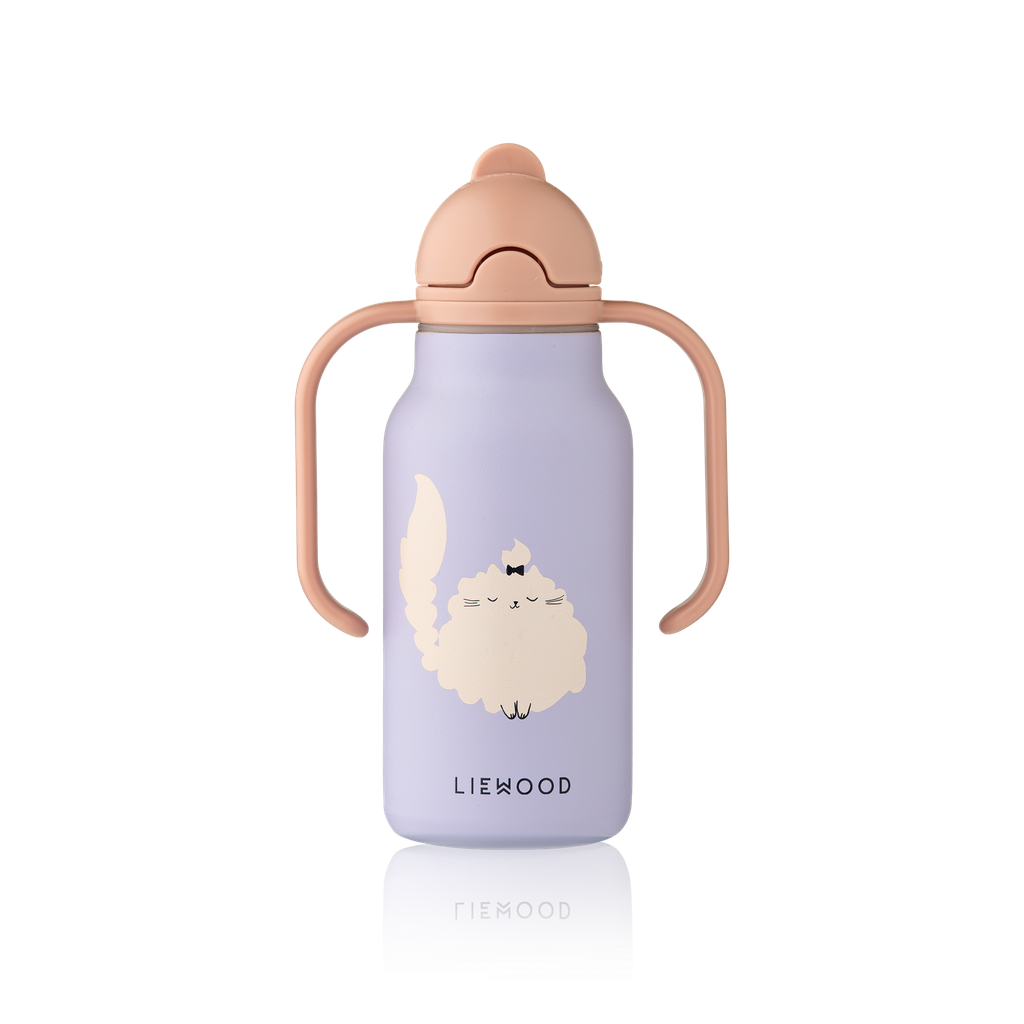 Botella térmica de acero Kimmie 250 ml Cat Warm lilac