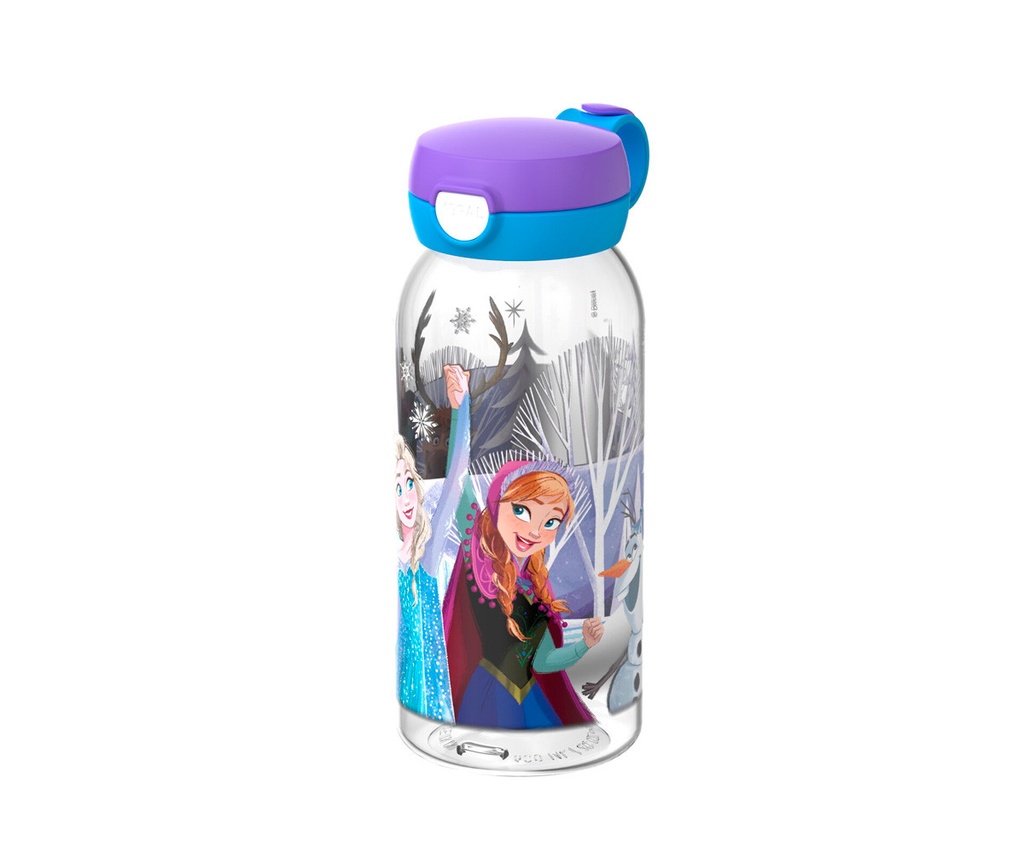 Botella Plástico con Tapón Abatible Campus 600ml Frozen