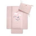 Pack colcha y protector 60x120 Polaris Rosa