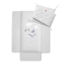 Pack colcha y protector 60x120  Polaris Gris