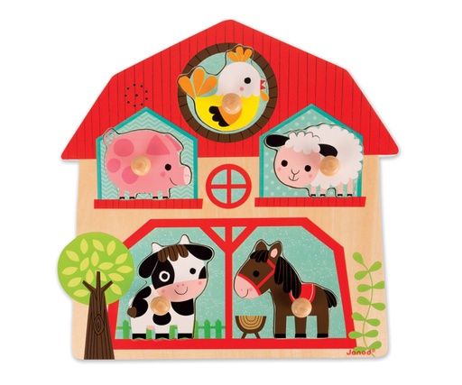 [JURA-J07079] Puzle encajable musical "Mis amigos los animales de la granja"