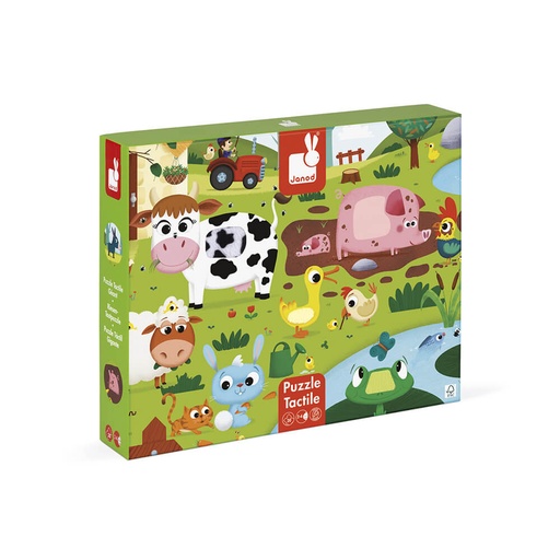 [JURA-J02772] Puzle táctil "Los animales de la granja" 20 piezas,