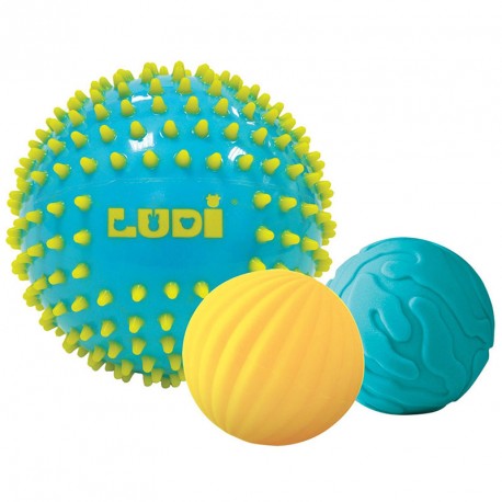 [TTDJ-130021] Pelota sensorial bicolor turquesa/amarillo
