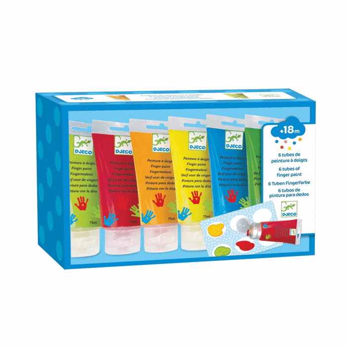 [DJ08860] Colores Pintura de dedos 6 tubos