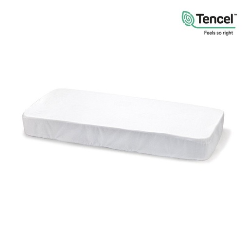 [34683] Bajera Ajustable Impermeable Tencel Cuna Blanco (60x120cm)
