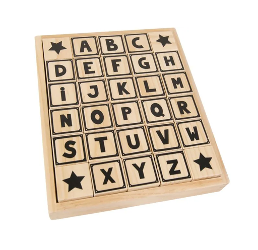 [W7108] Wooden alphabet blocks