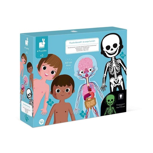 [JURA-J02681] PUZLE EDUCATIVO CUERPO HUMANO 50,75,100 PZ