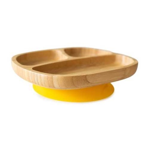 [ECORASC011] Plato bamboo toddler amarillo Eco Rascals