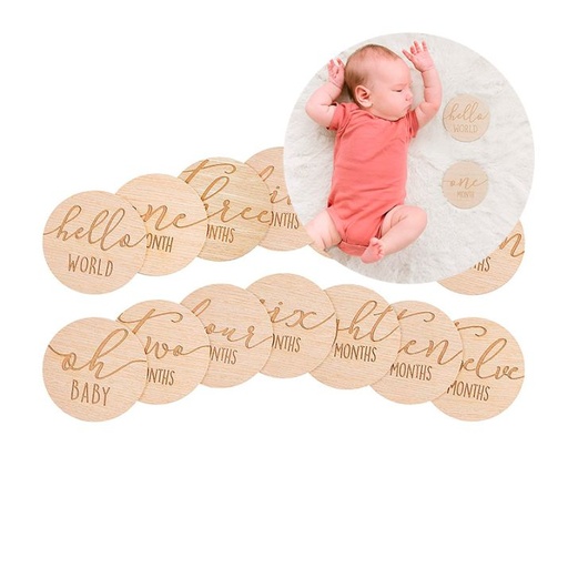 [TOCTOYS-P87068] Tarjetas Milestone madera Pearhead