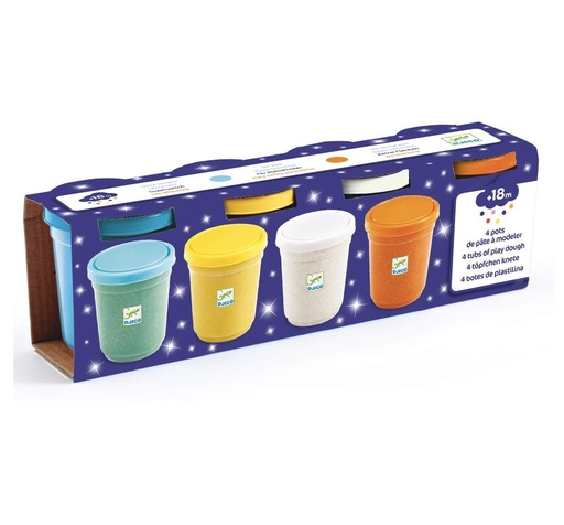 [TTDJ-39029] Pasta moldear 4 botes de pasta con purpurina