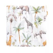 [564C2101] Muselina Bambú 120X120 África Blanco