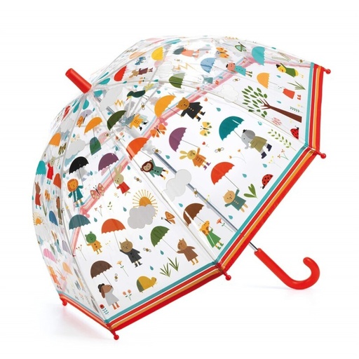 [TTDJ-54809] Paraguas mediano transparente Bajo la lluvia