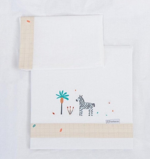 [67315710] Tríptico sábana franela cuna 60X120 Kenia