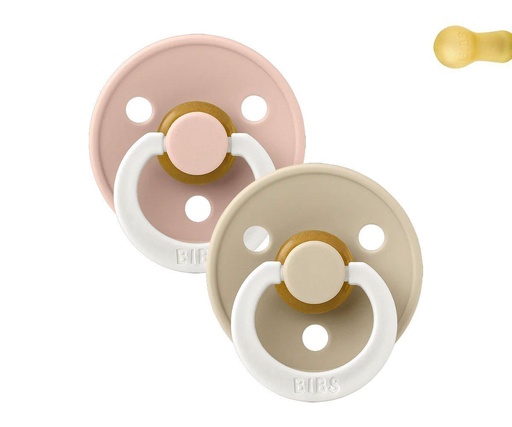 2 Chupetes Nocturnos BIBS Colour Blush/Vanilla 0-6 M