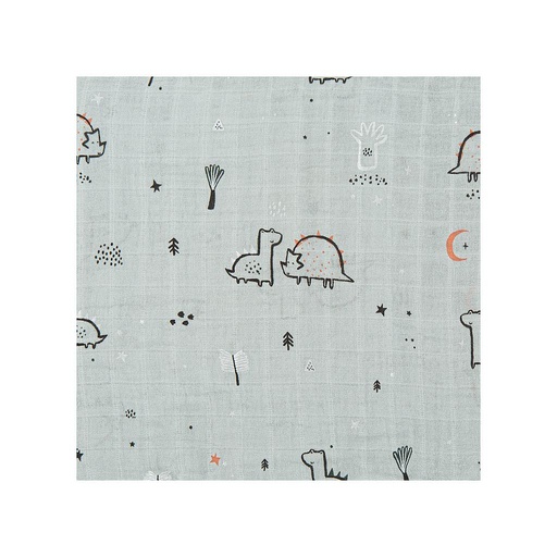 [564523ME] Muselina Bambú 120X120 Jurasic Menta
