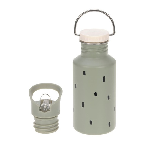 [1210026581] Botella Acero Inoxidable Happy Prints light olive