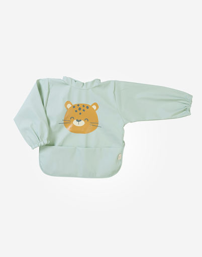 [16582] Babero impermeable mangas "Cheethas" menta