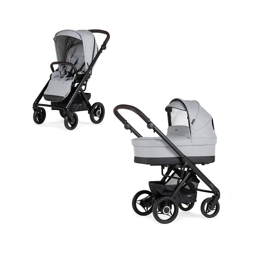 [SP053] COCHECITO DUO PARKOUR CHASSIS FUME TEXTIL GRIS