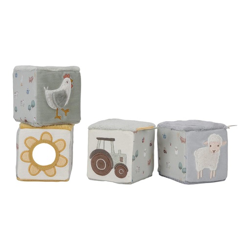 [TOCTOYS-LD8816] Cubos blanditos apilables pequeña granja