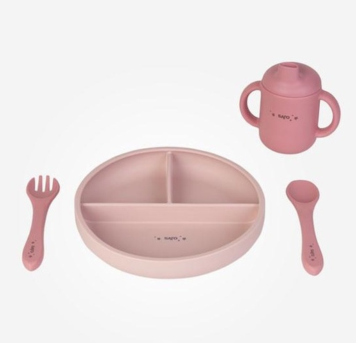 [17603] Set de alimentación Food & Fun rosa