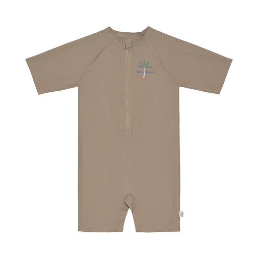 [1431019300-06] LSF Short Sleeve Sunsuit choco 03-06 months, Size: 62/68