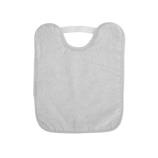 [16445] Babero rizo plastificado gris