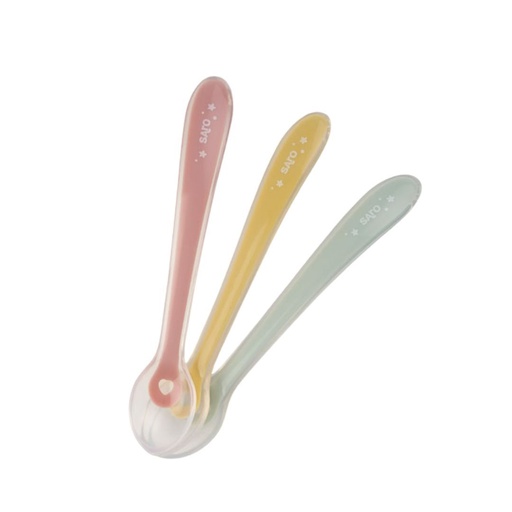 [52202] Set de 3 cucharas de silicona rosa