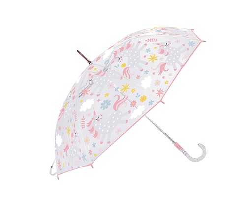 [LLU-004] Paraguas Transparente Unicornio 70 cm