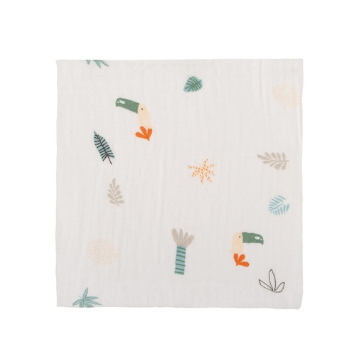 [564B0530] Muselina Bambú 120X120 Tucán