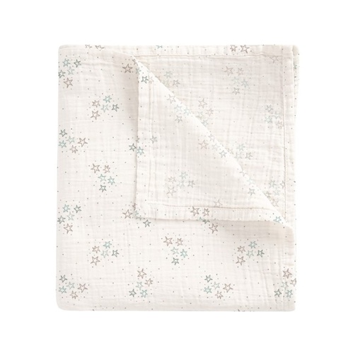 [564C2913] Muselina bambú 120x120 Stars azul