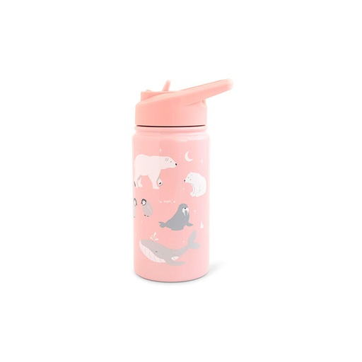 [74508] Botella térmica con pajita 350ml. Polaris Rosa
