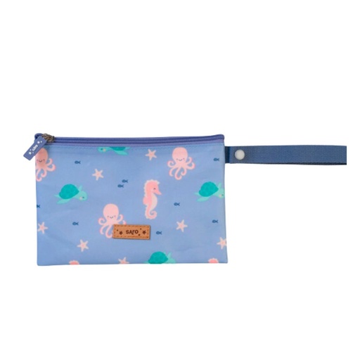 [75061] Bolsa bocadillos "Ocean Life" azul