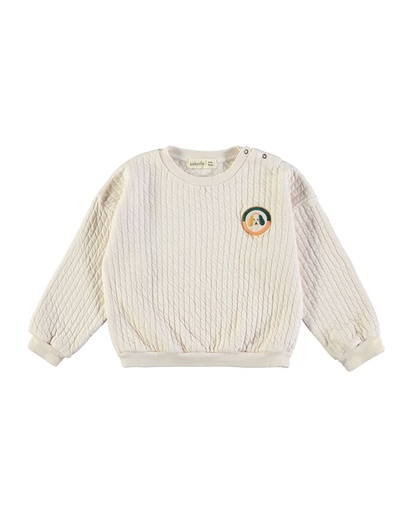 Sudadera Quilted Ecru