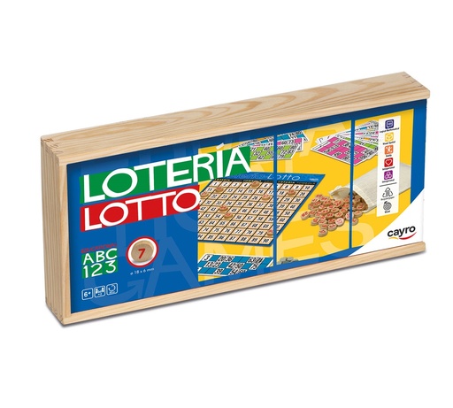 [749] Lotería 48 cartones caja de madera