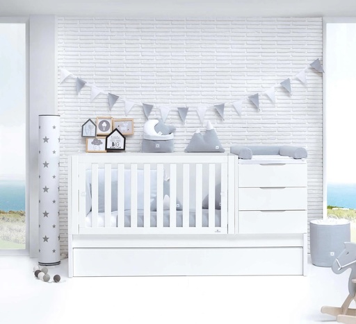 Cuna convertible 70x140 cm blanca · Sero More K546-M7700
