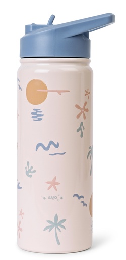 [74560] Botella térmica con pajita 500ml."Good Vibes"