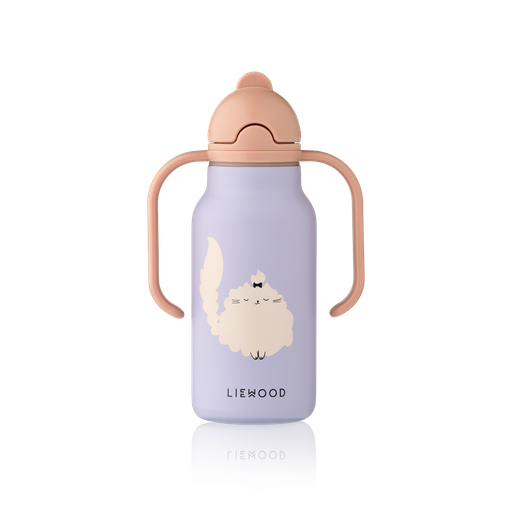[LW196182781] Botella térmica de acero Kimmie 250 ml Cat Warm lilac
