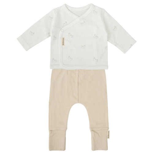 [SJPR0410] Conjunto jubón y polaina Toy lino (0-1 meses)