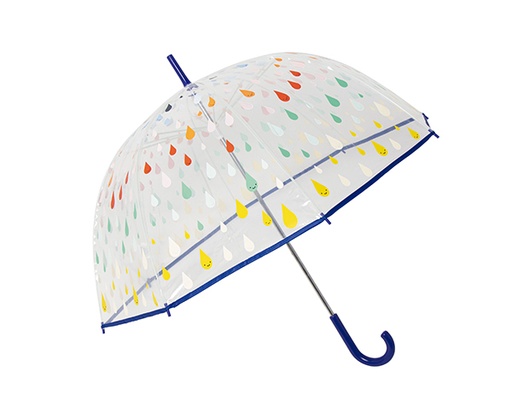 [LLU-012] Paraguas Transparente Gotas Magicas 87 cm